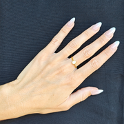 Bague Goutte de lait en or massif – taille fixe