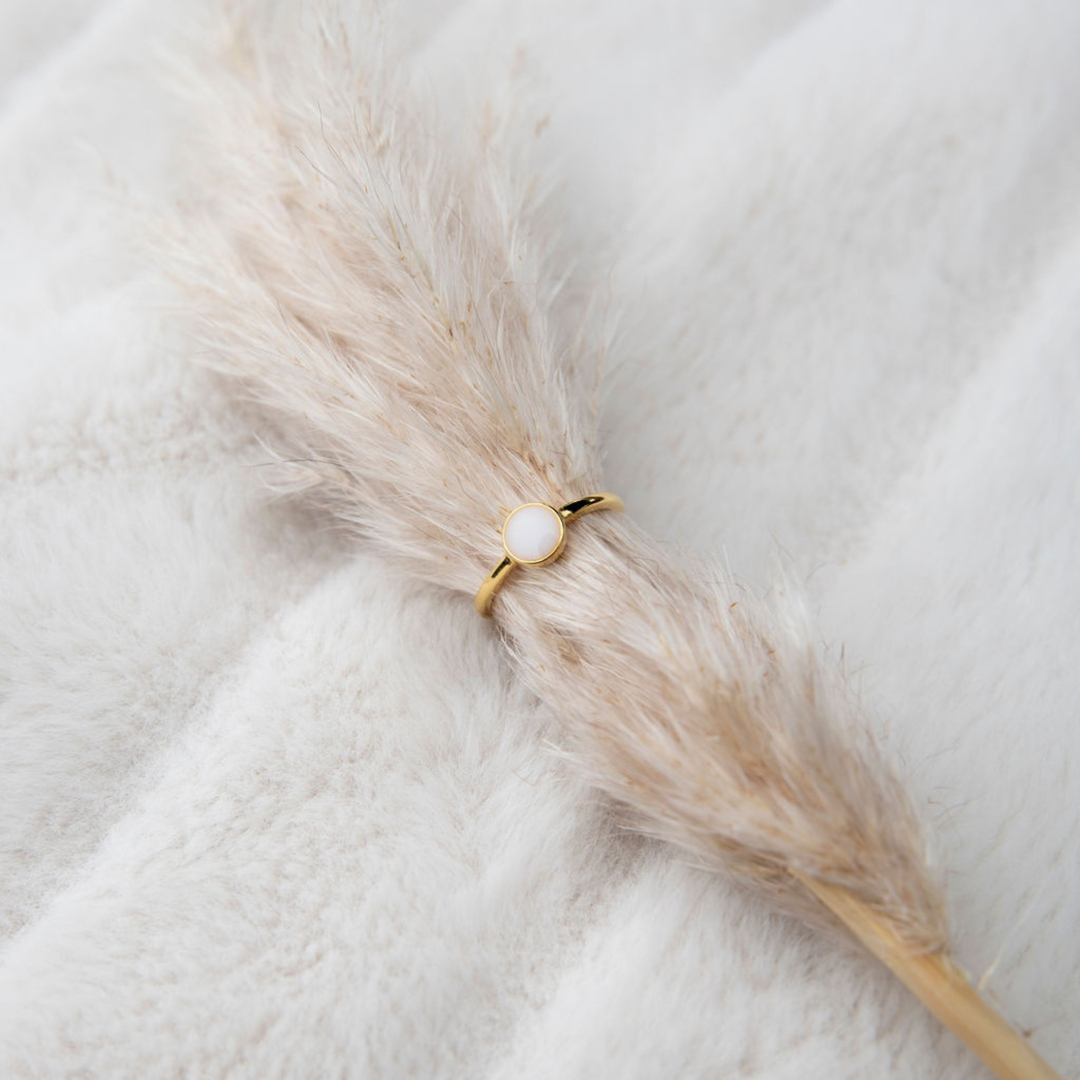 "The pearl" adjustable ring - breast milk jewelry kit