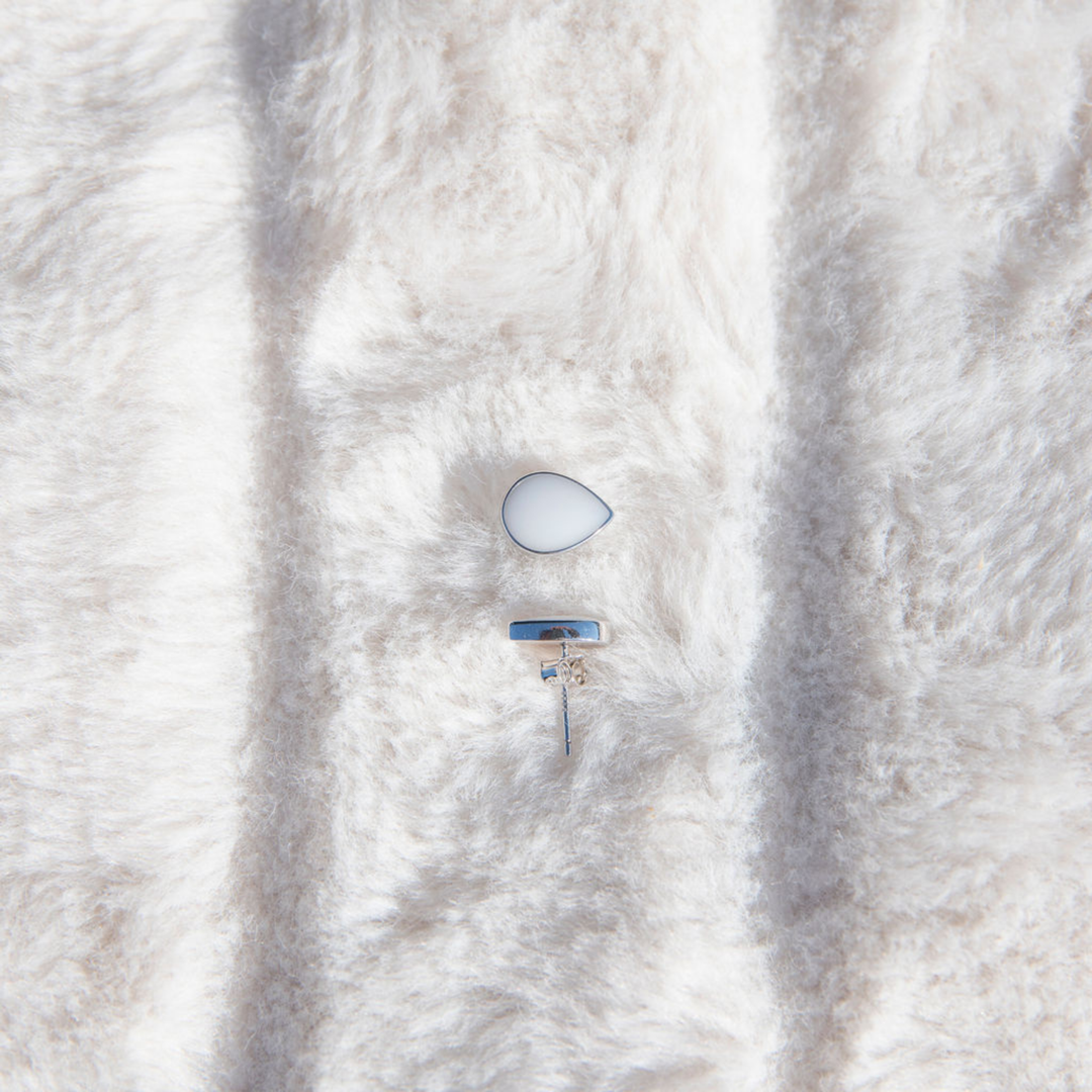 Boucles d'oreilles goutte de lait